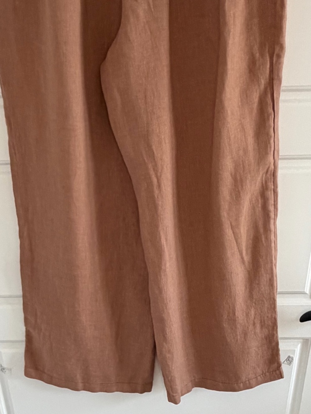 Nicole Miller 100% Linen Wide-leg Pants High-waisted Size 10 Beachy Summer Vaca - Picture 8 of 12